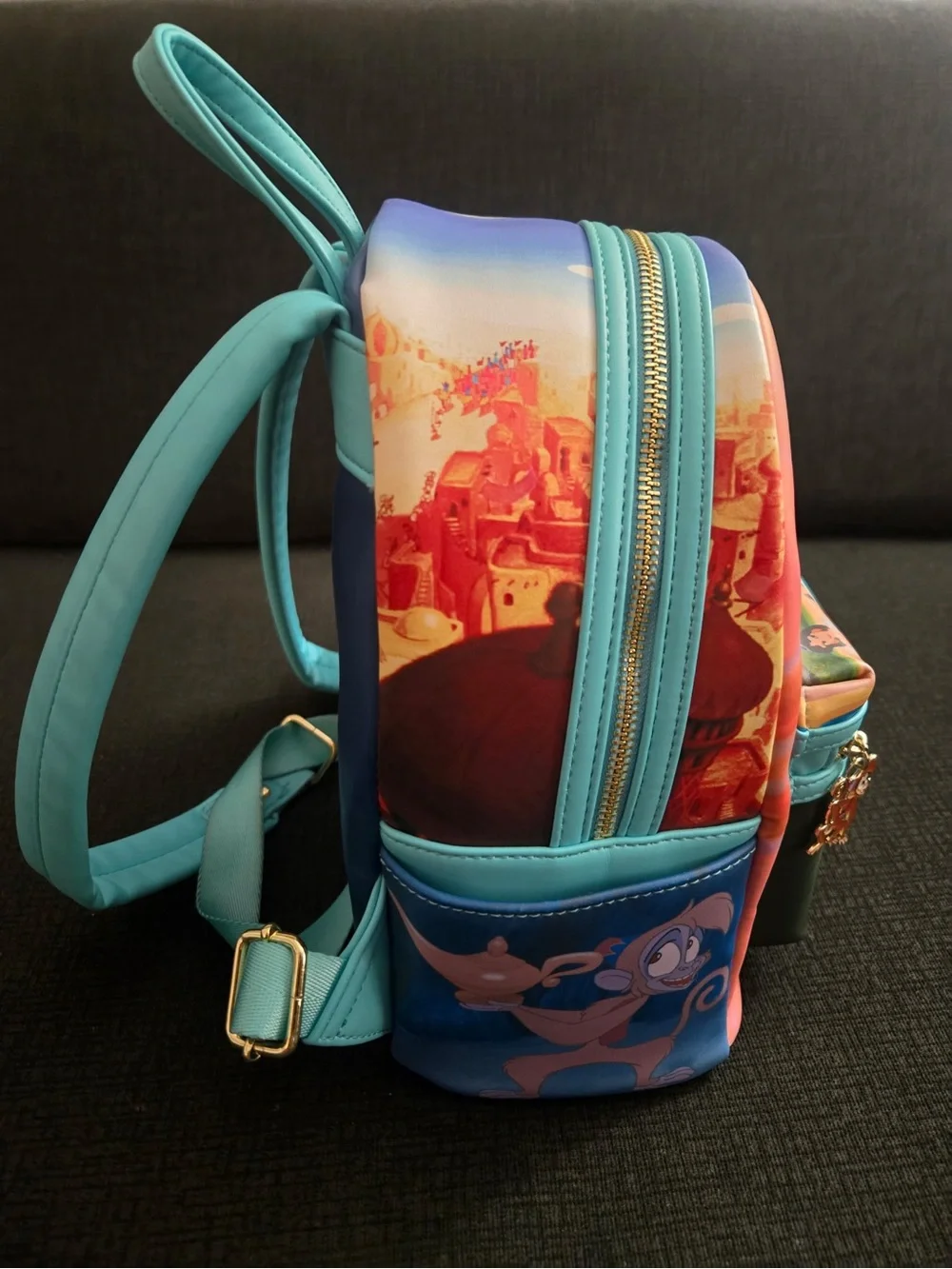 Loungefly Disney Aladdin Mini Backpack - Blue, Peach, Orange